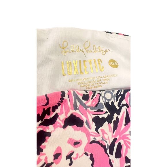 Lilly Pulitzer Women Size XXS Weekender Pink Panda Hanging with my Boo Leggings - Picture 13 of 13